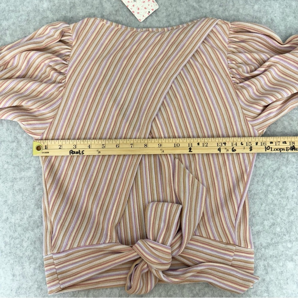 FREE PEOPLE Orchid Rain Autumn Nights Back Wrap Top size Small NEW with TAG - Picture 13 of 15